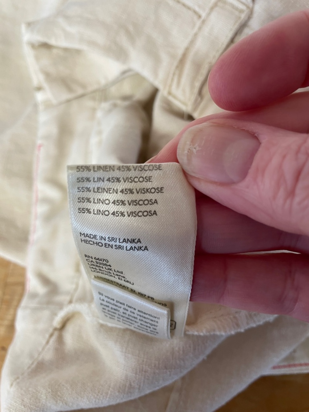 Anthropologie Pilcro Cargo Culottes Linen Blend Cream shorts women’s size 0 - Picture 11 of 15